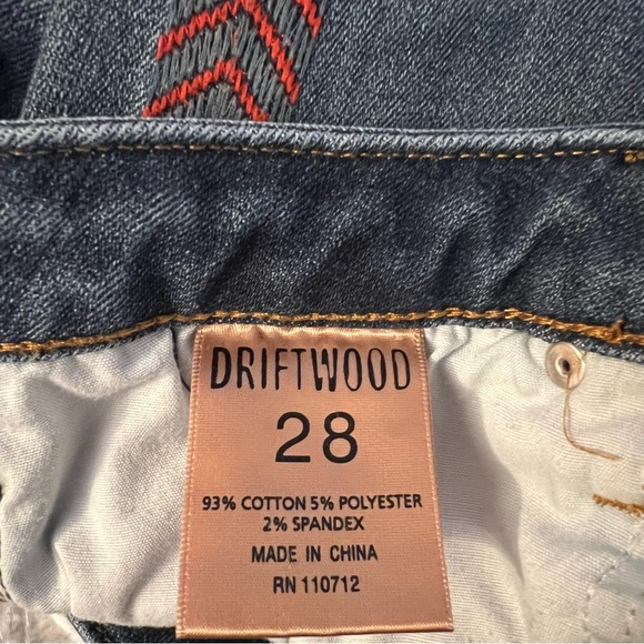 Driftwood Jeans Women's 28 Kelly Embroidered Sides Free People Stretch 28x33 - Picture 6 of 6